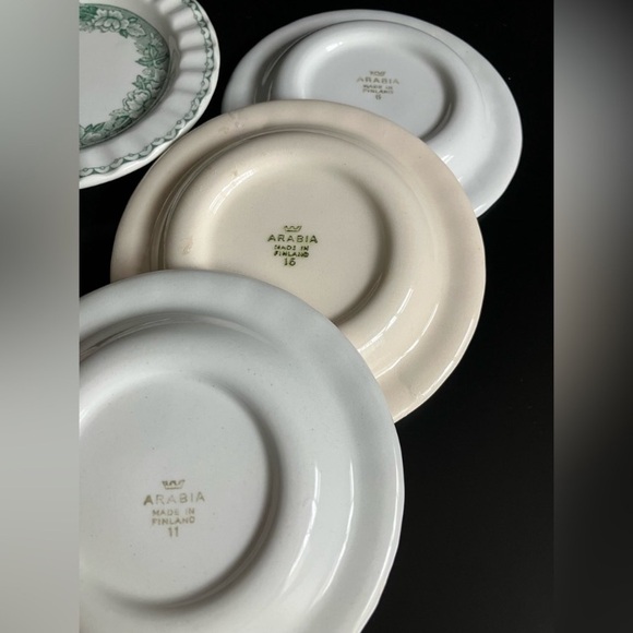 Vintage ARABIA Mini Saucers Mix Designs Set of 6 Made in Finland - Picture 5 of 5